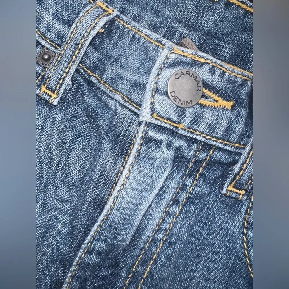 Carmar Blue Star Patched Denim Jeans Size 26 GUC - Picture 4 of 11